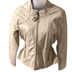 Laura Lane faux leather jacket. Size L. Perfect with jeans and a tee for fall!